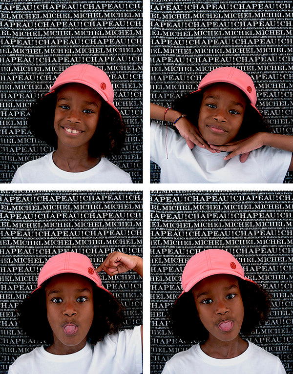 Gabin - Casquette en lycra rose, résiste à l'eau et protège des UV.