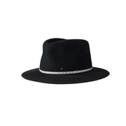 André - chapeau fedora roulable et déperlant en feutre noir.