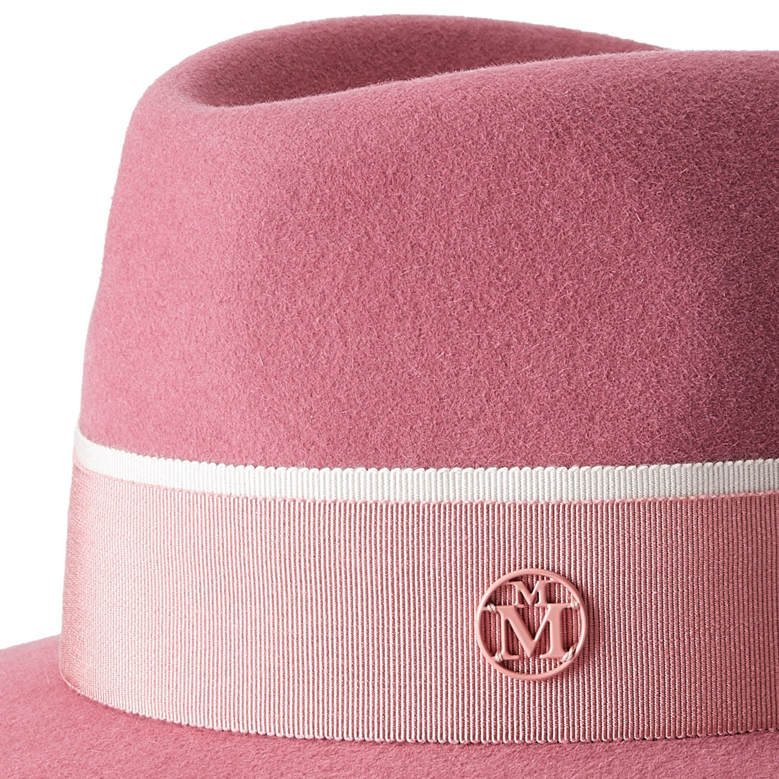 André - chapeau fedora enfant en feutre rose.