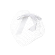 Annie - Accessoire de tête avec voilette et nœud blanc.
