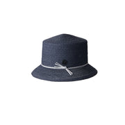 Arsene - chapeau bob en paille navy pour enfant.