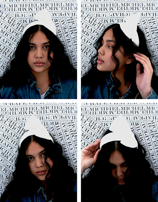 Beth - Serre-tête en chanvre blanc