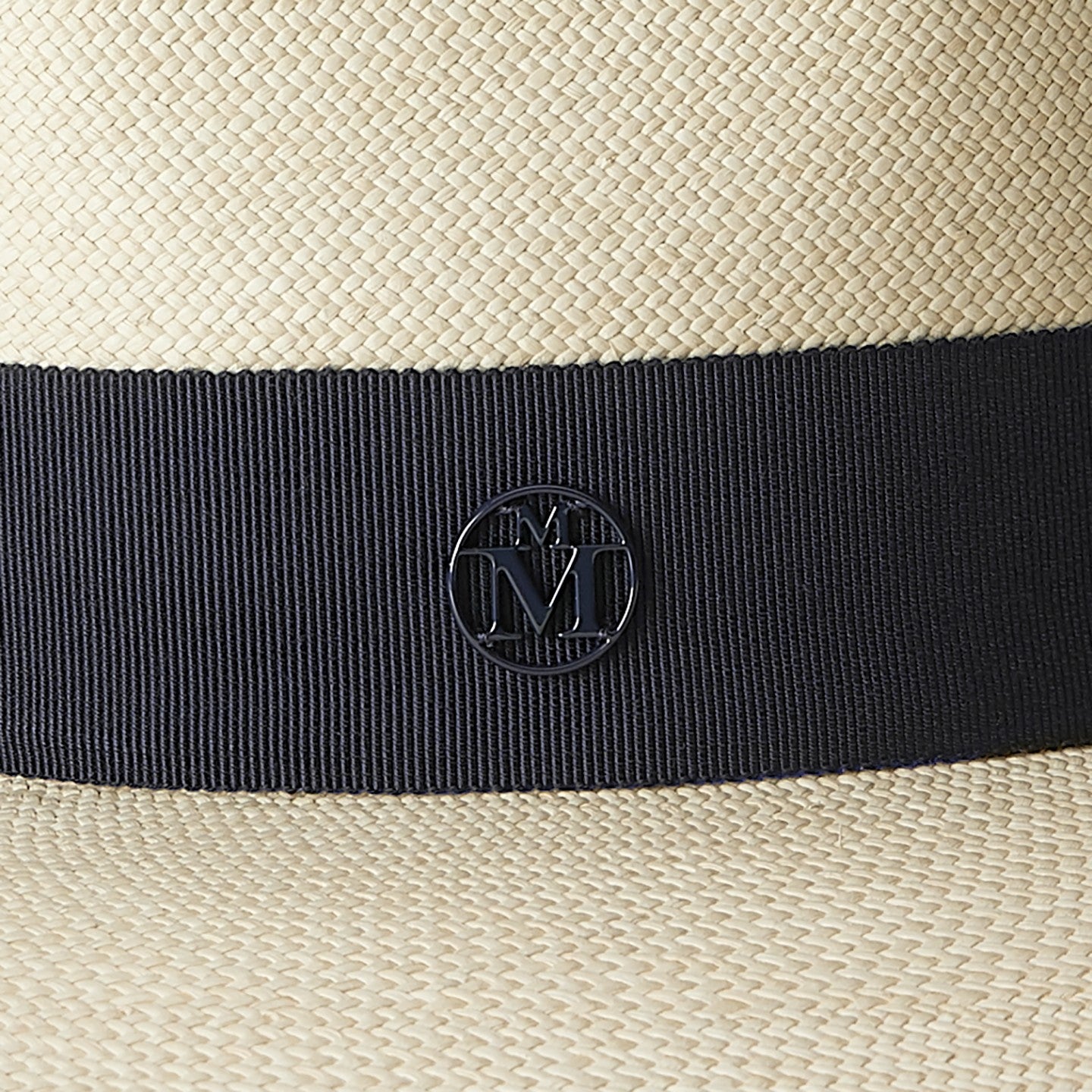 Charles - fedora en paille panama et gros grain bleu marine.