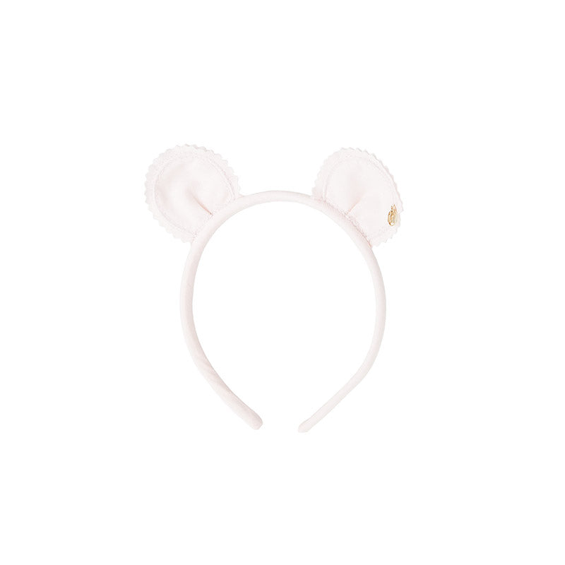 Heidibear - serre-tête à oreilles pour enfant rose en coton.