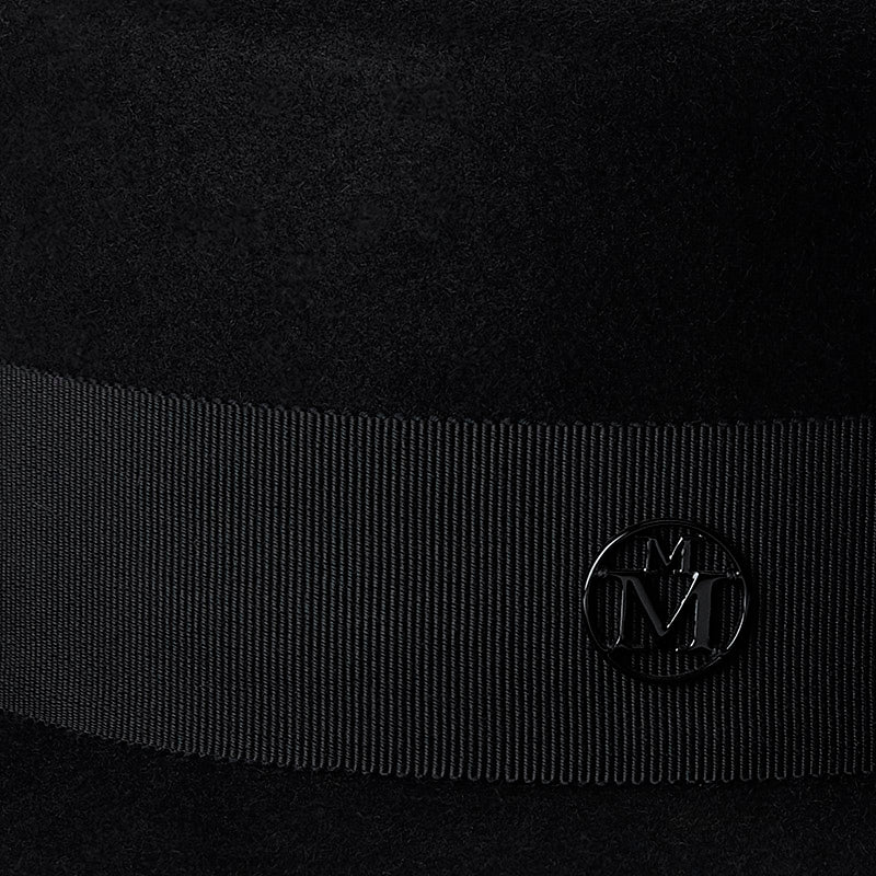 Kiki - canotier en feutre de lapin noir, waterproof.