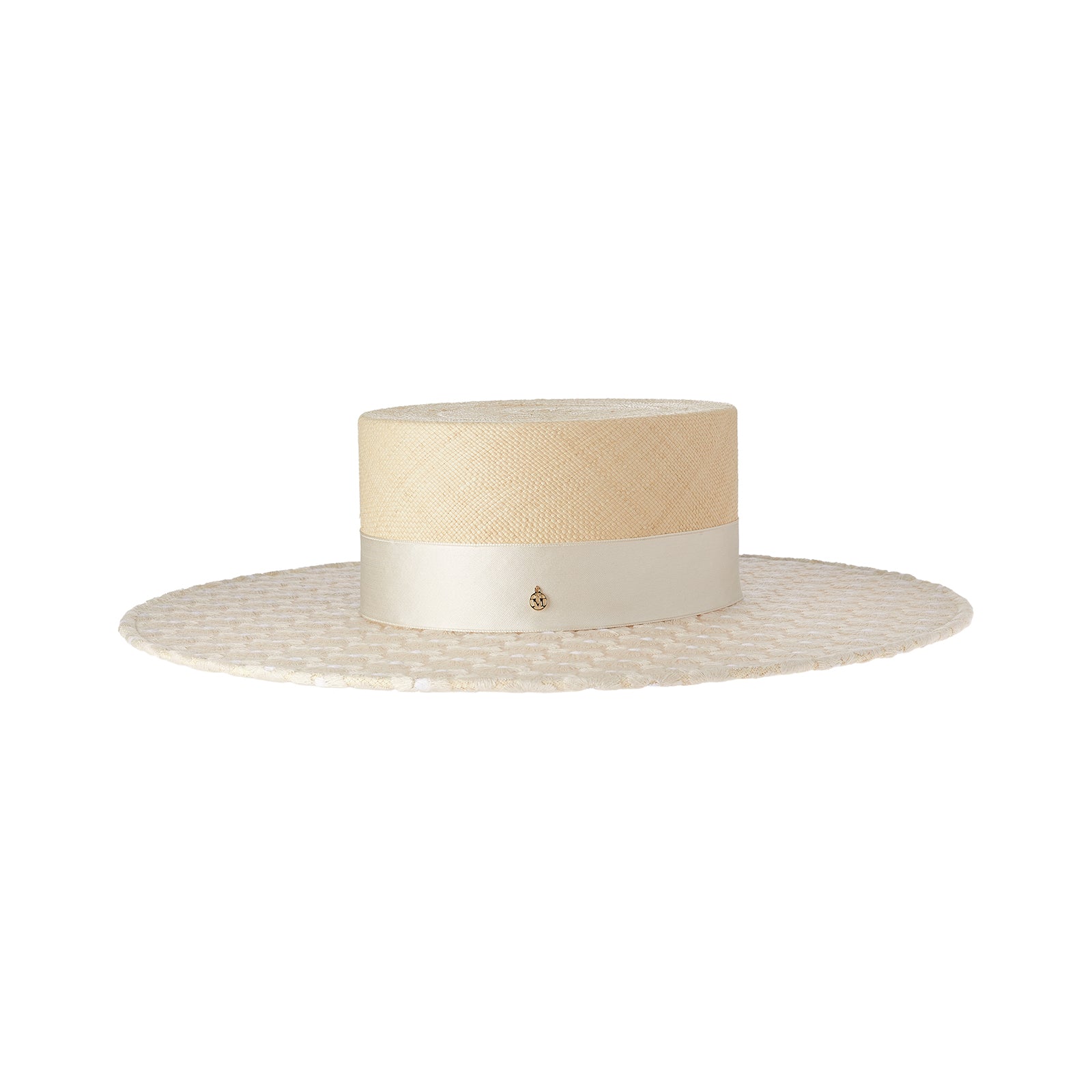 ハット Maison Michel Nude Brimmed Hat With Delicate Fringe Detail New Kendall – Maison Michel