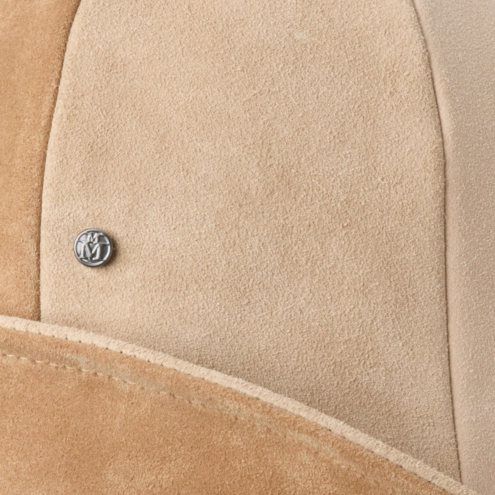 Lily - Chapeau cloche en cuir suédé patchwork.