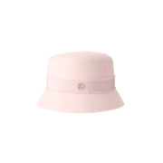 Mini New Kendall - Chapeau cloche en feutre rose orné d’un ruban ton sur ton en mohair.