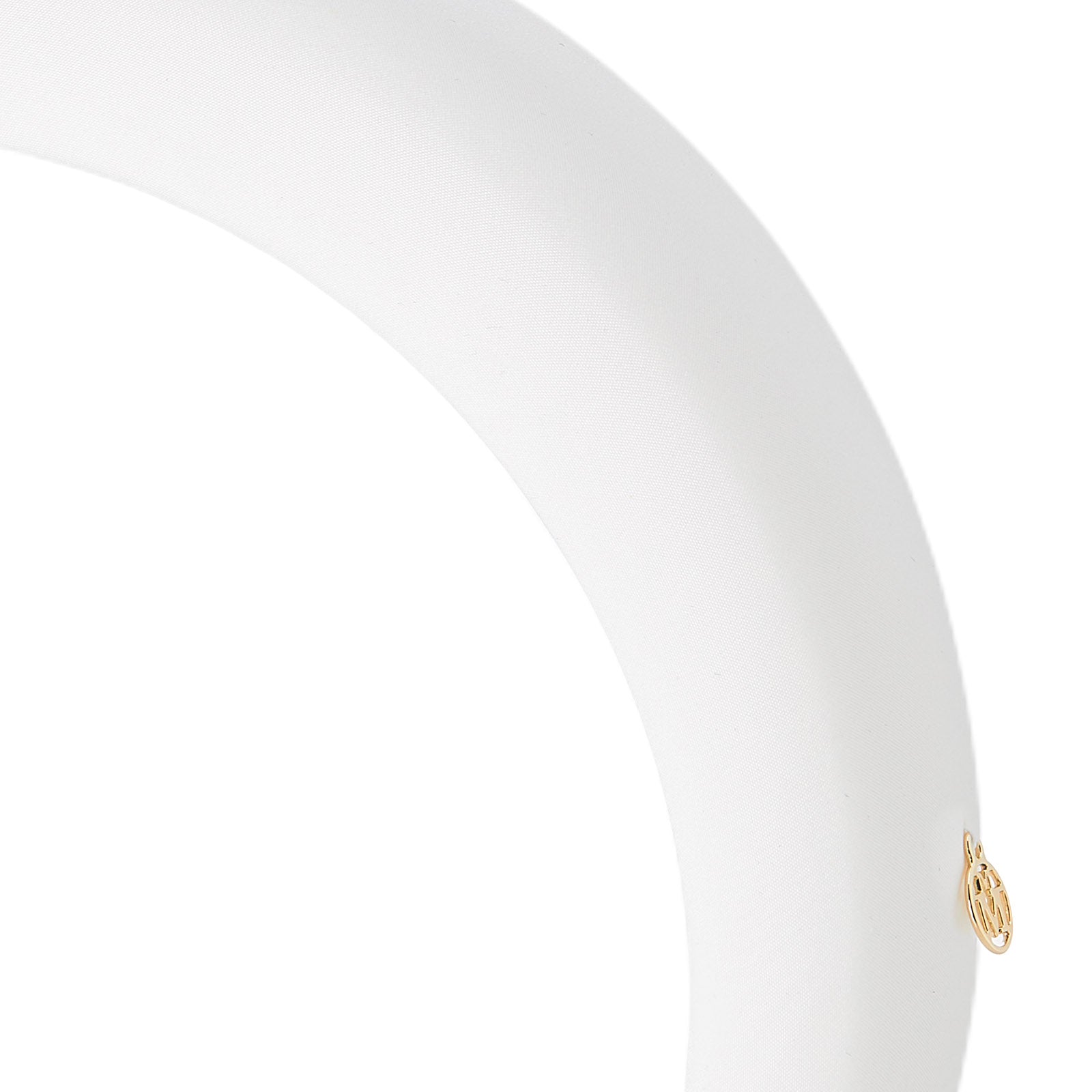 Miwa - serre-tête en taffetas blanc.