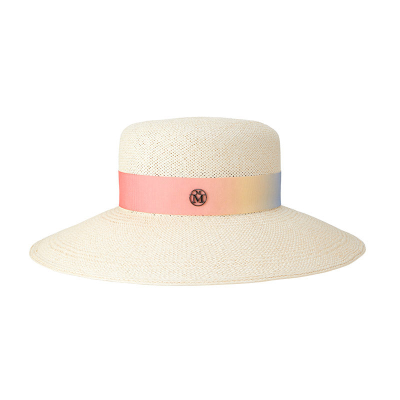 ハット Maison Michel Nude Brimmed Hat With Delicate Fringe Detail Austin – Maison Michel