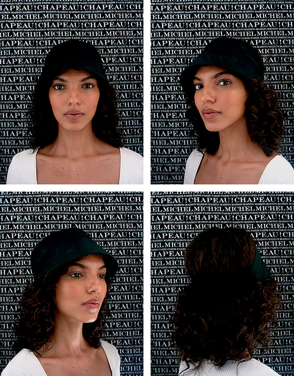 Soft Patty Vizor - Casquette en nylon noir avec un imprimé qui apparaît au contact de l'eau.