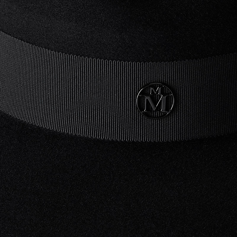 Virginie - fedora waterproof en feutre de lapin noir.