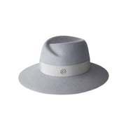 Virginie - fedora en feutre gris perle, waterproof.