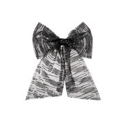 Wicole - barette avec un nœud noir en tulle et sequins