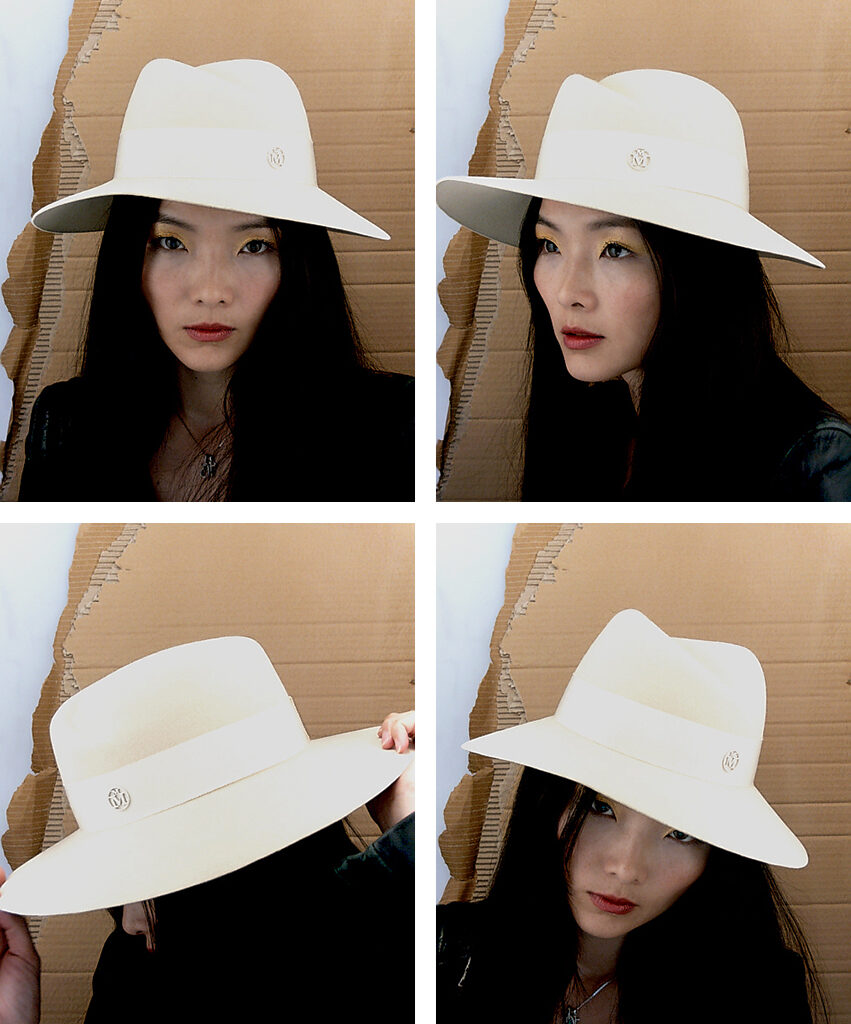Virginie - fedora waterproof en feutre blanc.