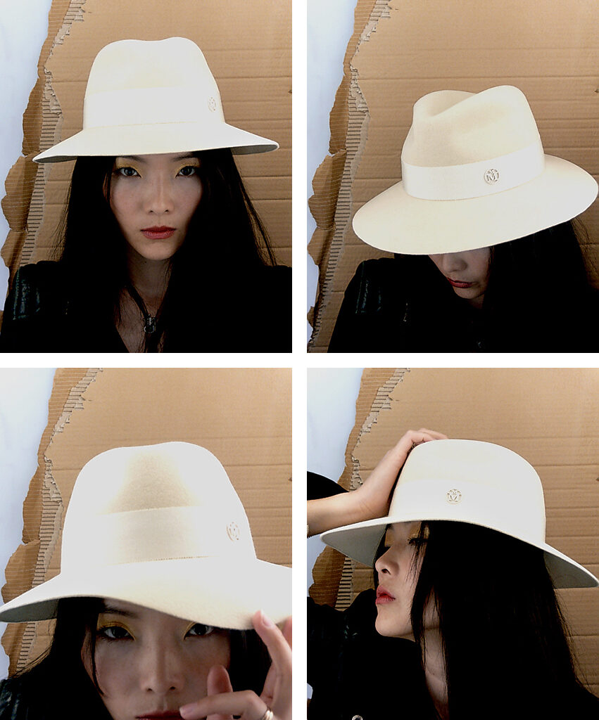 Henrietta - fedora en feutre blanc. waterproof.