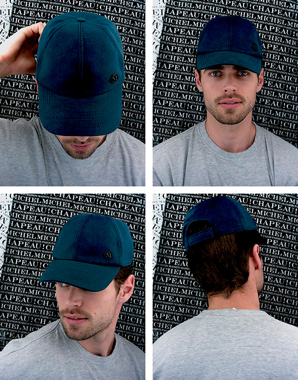 Tiger - casquette en coton bleu.