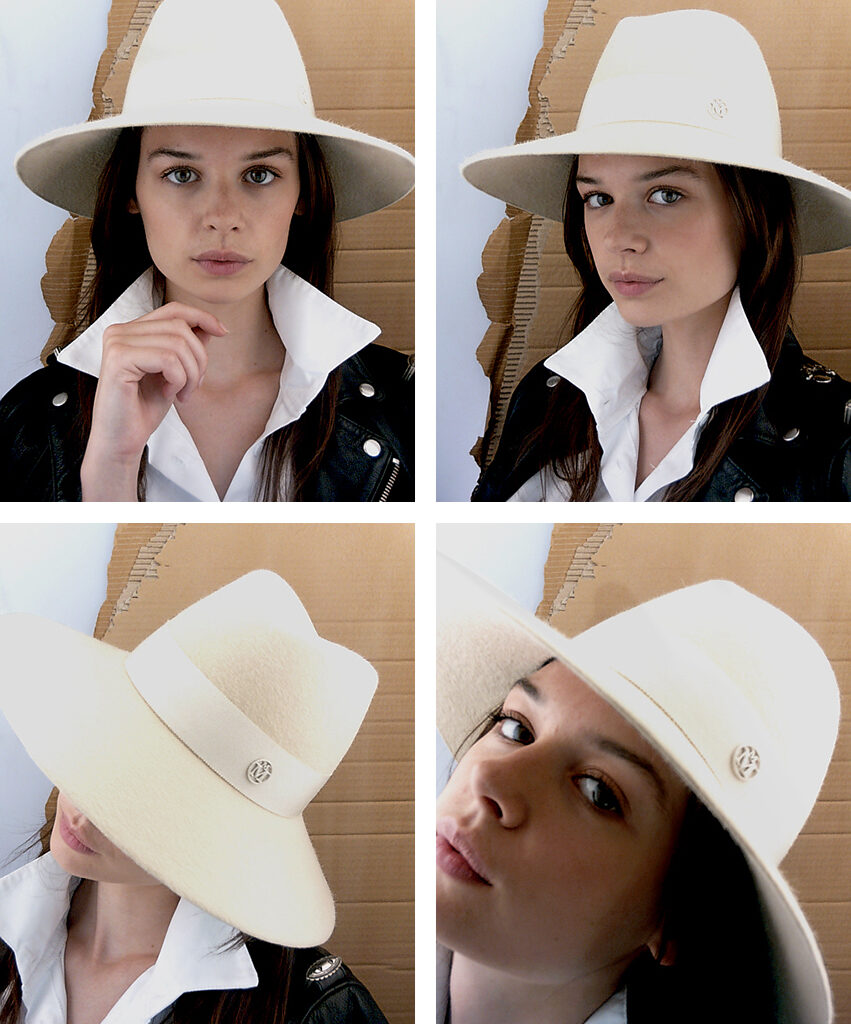 Kate - fedora en feutre blanc waterproof.