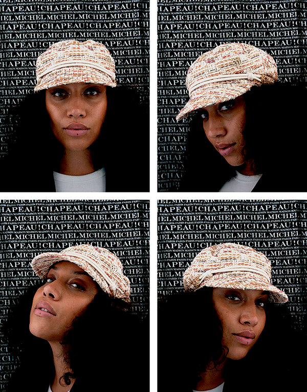New Abby - Casquette en tweed multicolore d'Act 3.