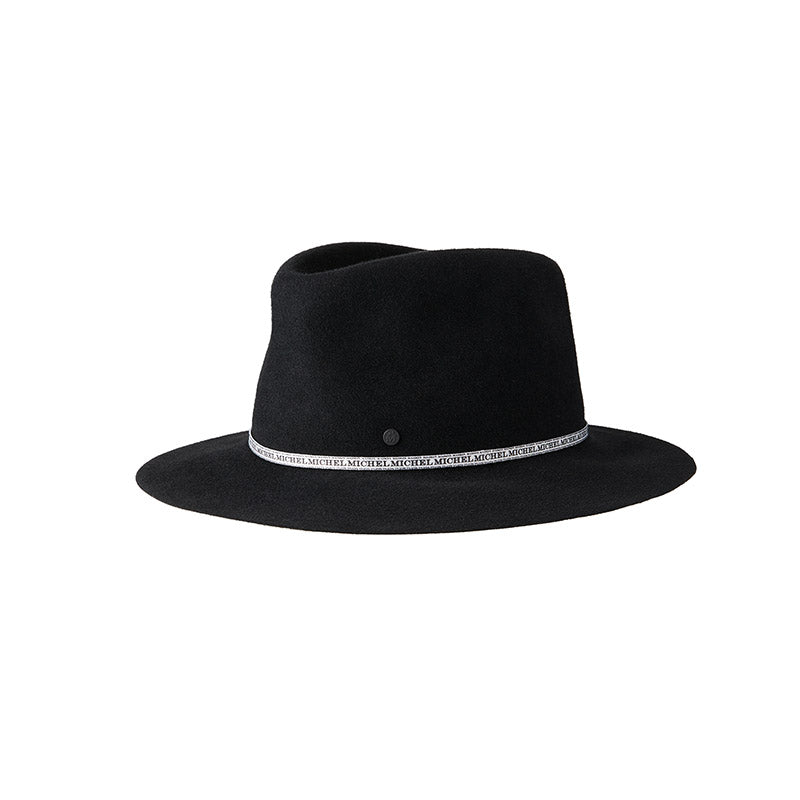 André - chapeau fedora roulable et déperlant en feutre noir.