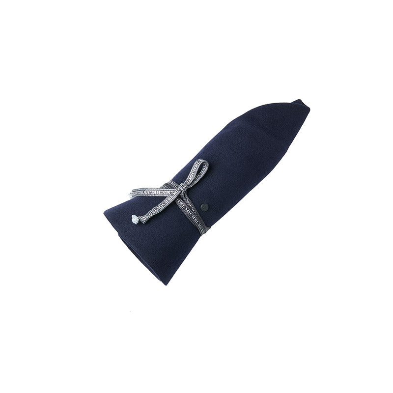 André - chapeau fedora roulable et déperlant en feutre navy.