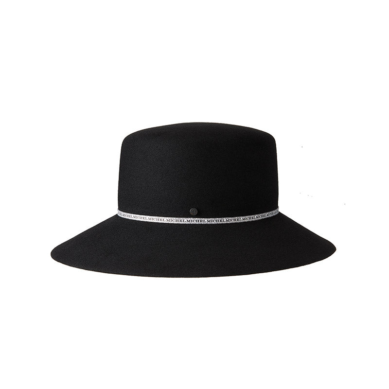 New Kendall - chapeau cloche roulable et déperlant en feutre noir.