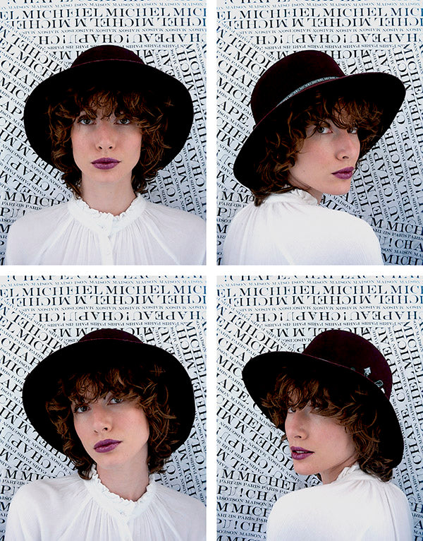 New Kendall - chapeau cloche roulable et déperlant en feutre bordeaux.