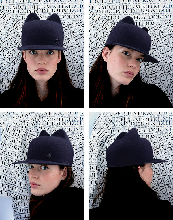Jamie - Casquette en feutre navy