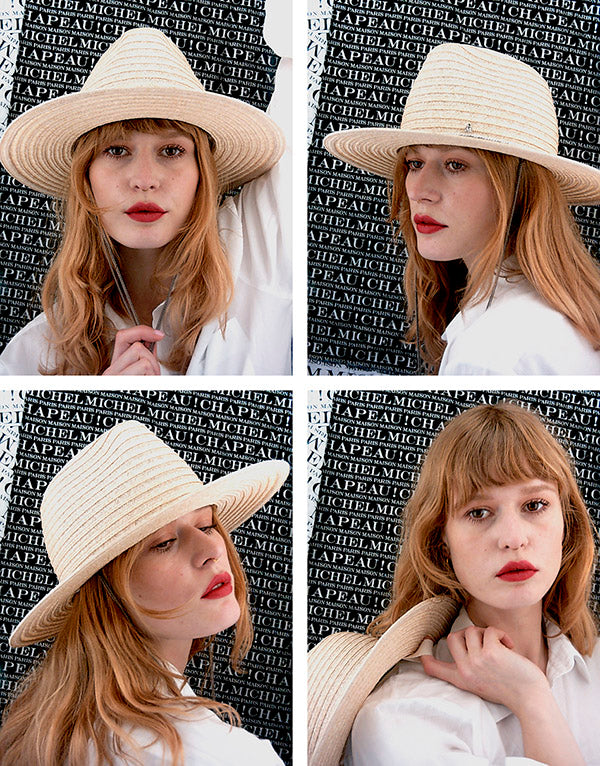 Kyra - fedora en paille de chanvre.