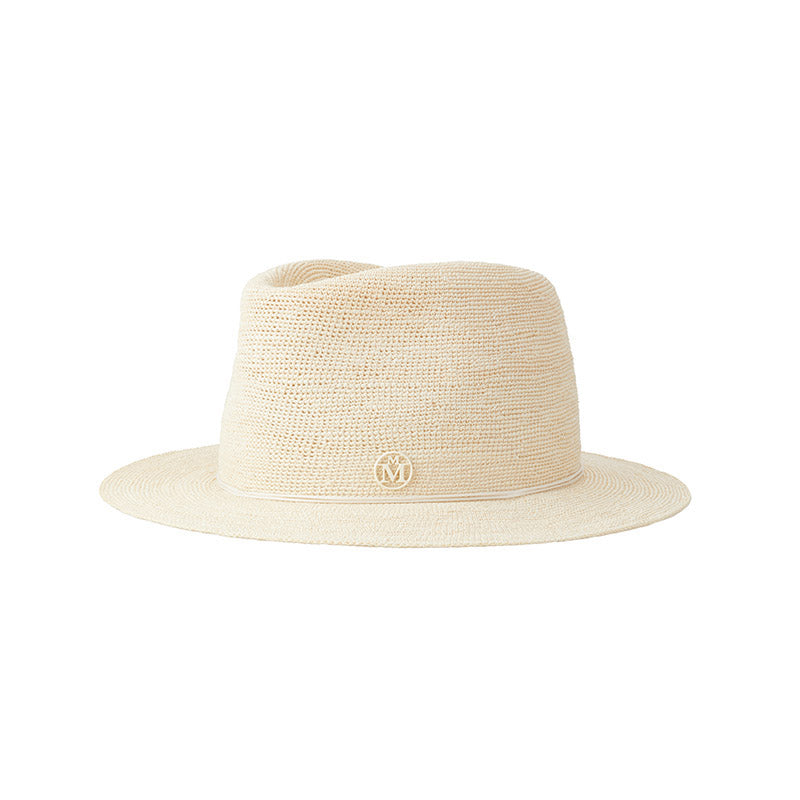 André - Fedora en paille brisa souple avec un cordon.