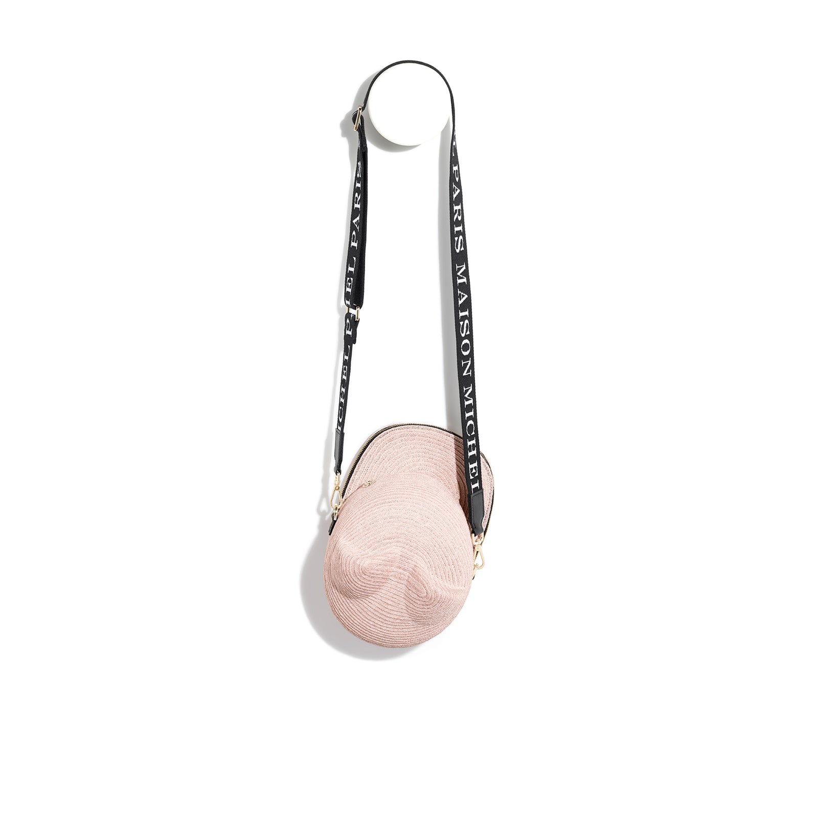 Audrey - sac en paille rose.
