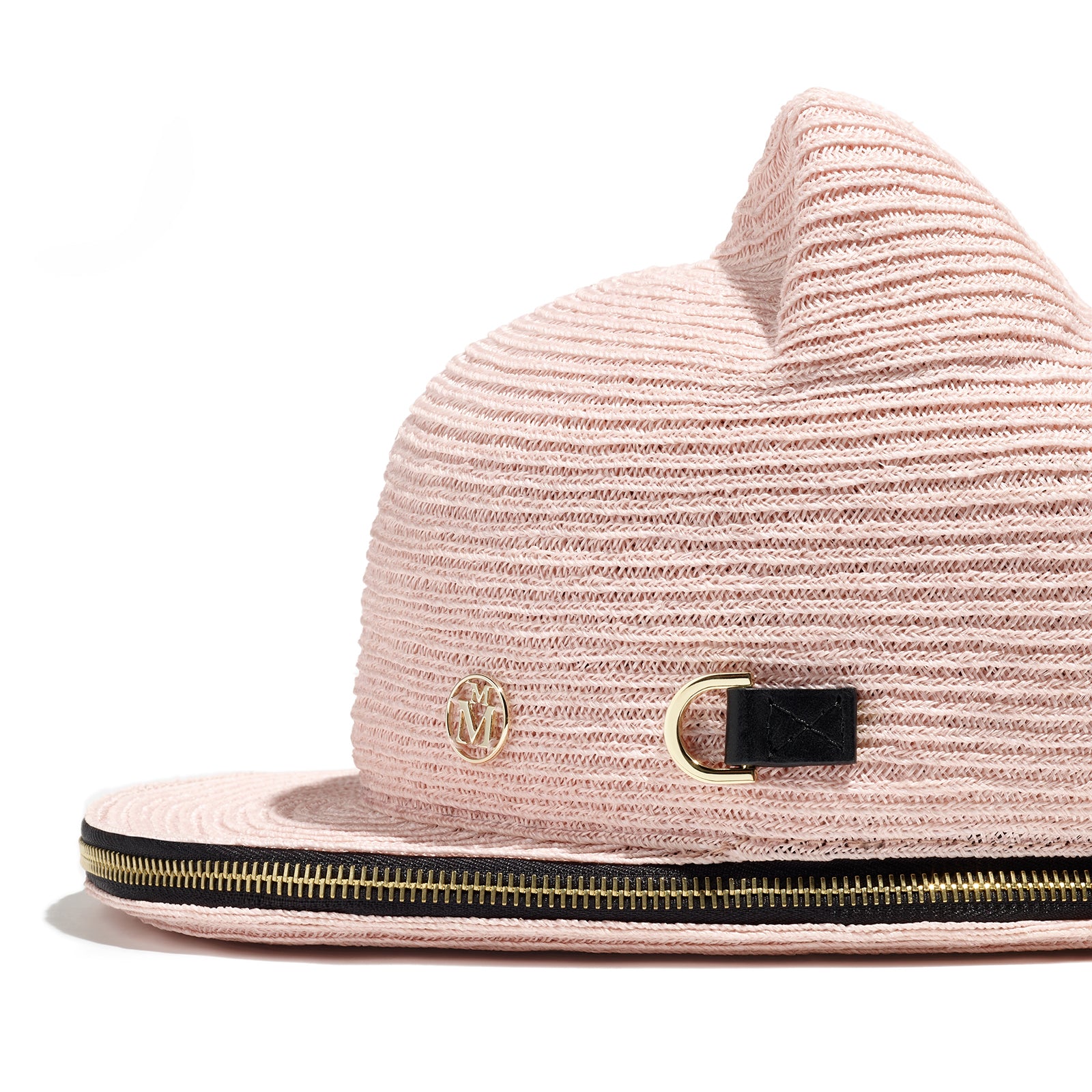 Audrey - sac en paille rose.