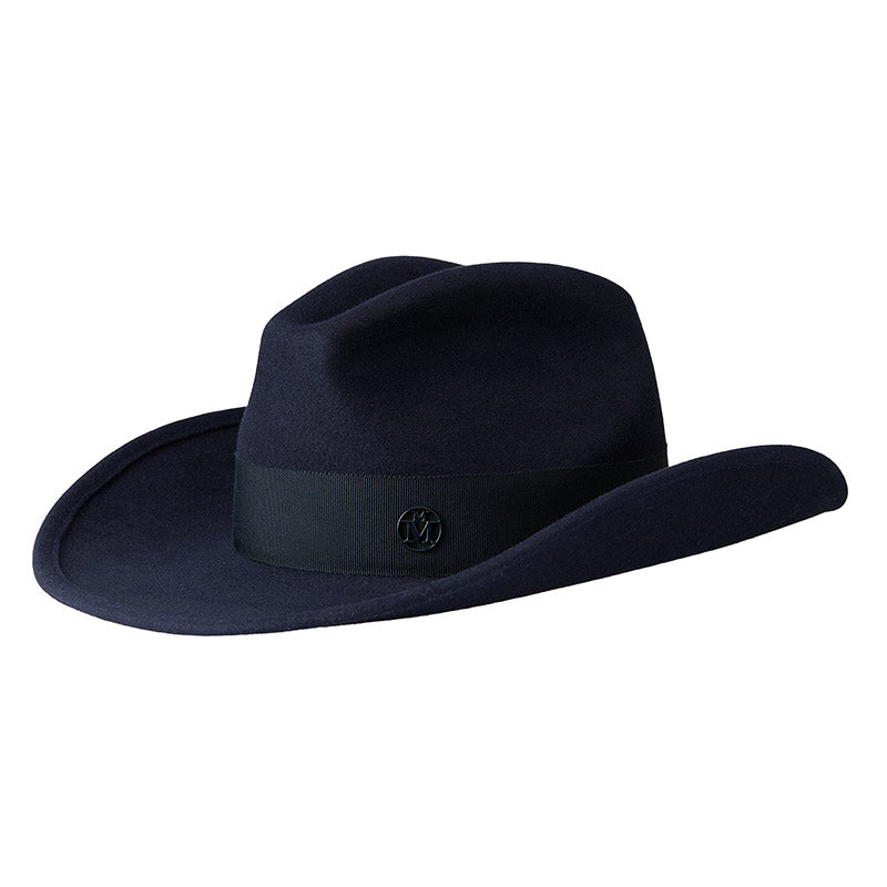 Austin - Chapeau cowboy en feutre navy