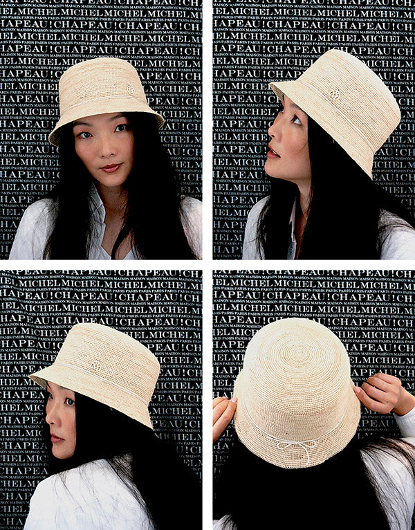 ハット Maison Michel Wide Brim Neutral Brisa Hat Axel – Maison Michel