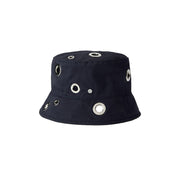 Axel - Bob en coton bleu marine avec des œillets argentés.