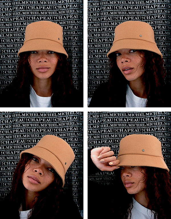 MAISON MICHEL NEW ABBY HAT M ベージュ イタリア製 New Abby – Maison Michel