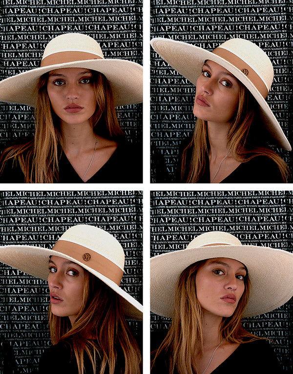 ハット Maison Michel Wide Brim Neutral Brisa Hat Axel – Maison Michel