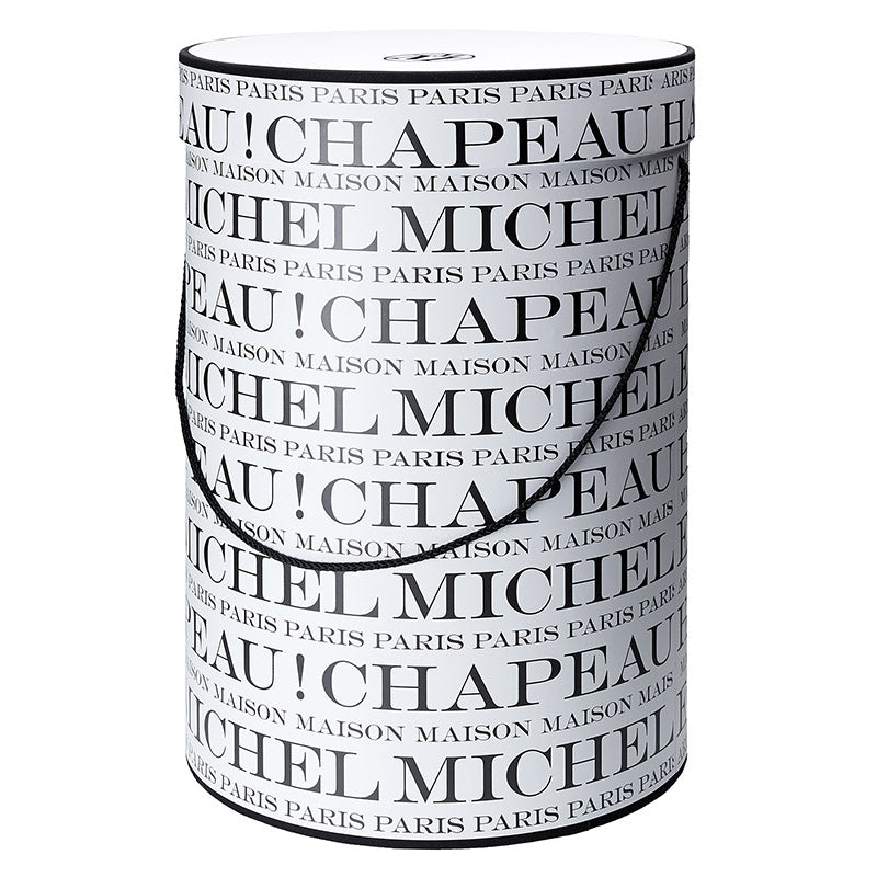 Boîte à chapeaux - recyclable, blanche et haute, Ø 35 cm.