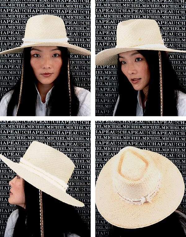 ハット Maison Michel Maison Michel Eric Ribbon On Brisa Hat Maison Michel Eric Ribbon On Brisa Hat in White | Lyst