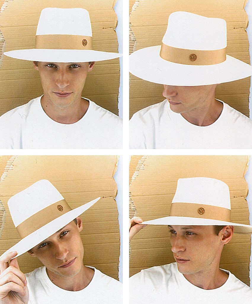 Charles - fedora en paille panama et gros grain beige.