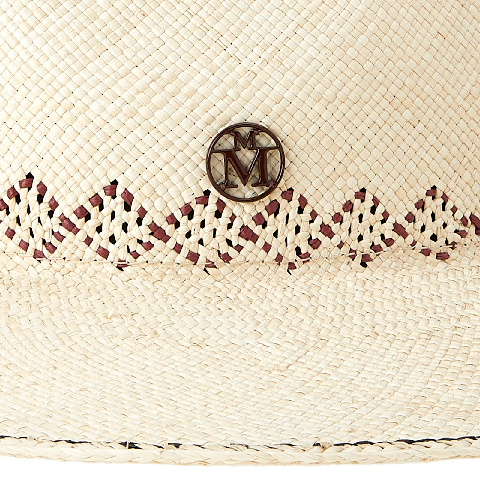 Charles - Fedora en paille naturelle avec des motifs perforés.
