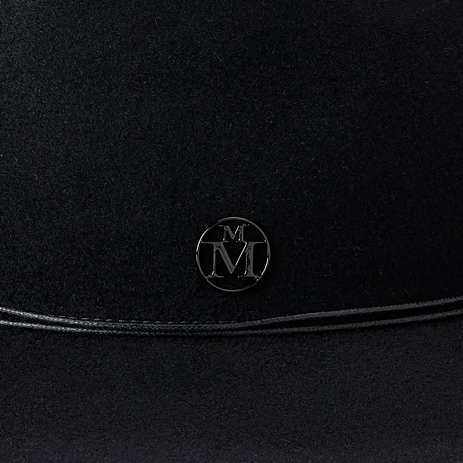 Charles - Fedora en feutre souple noir avec un noeud délicat.