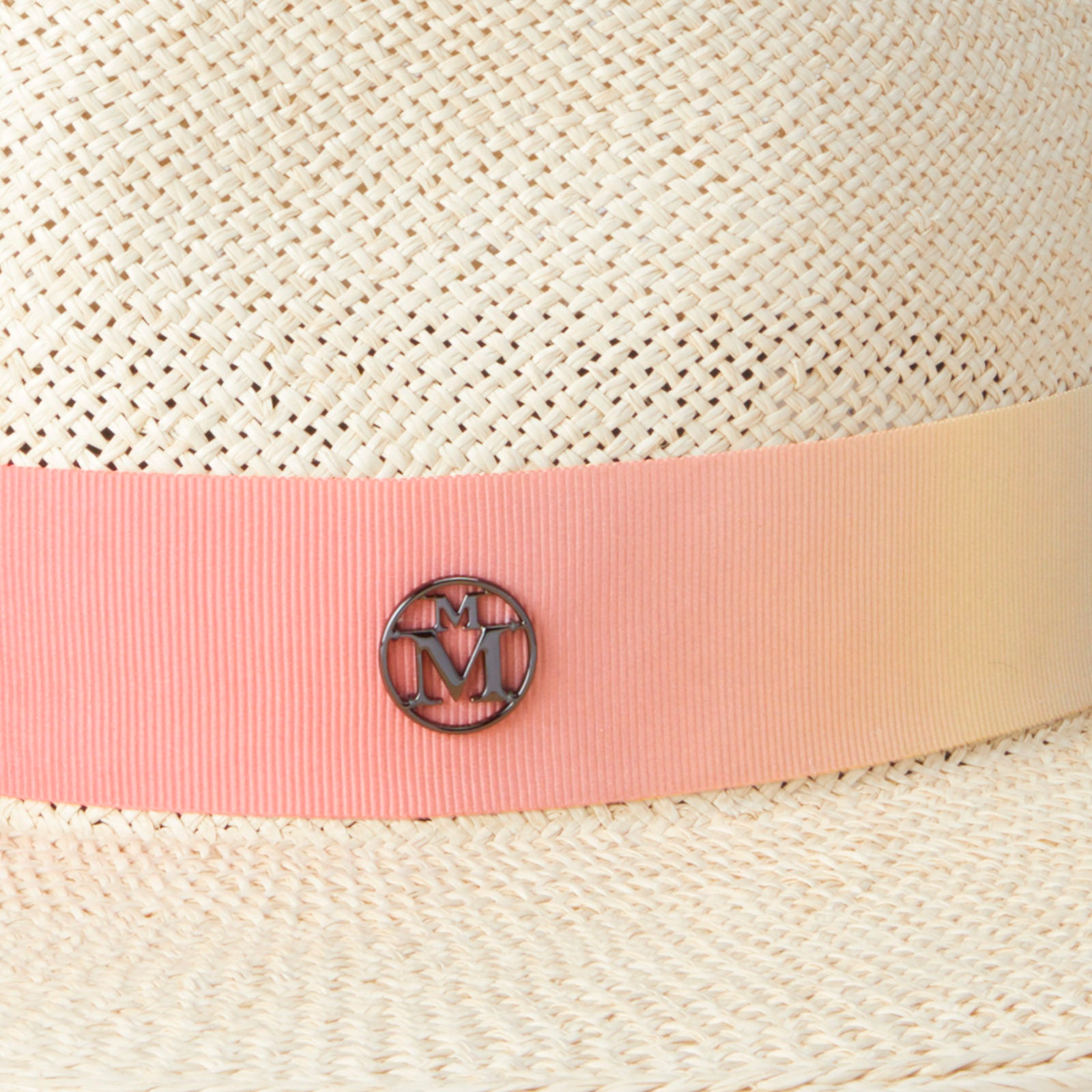 Charles - Fedora en paille brisa avec un ruban effet tie&dye coucher de soleil.