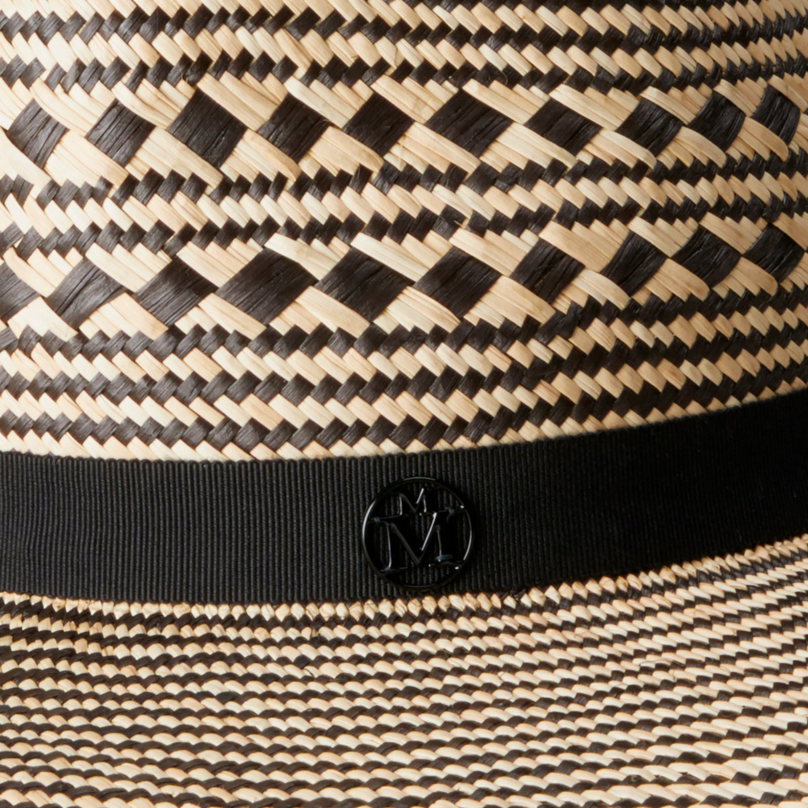 Charles - Fedora en paille brisa bicolore.