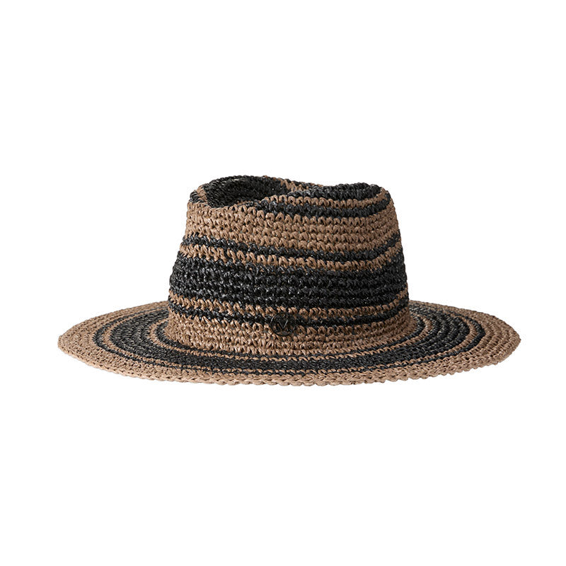 Charles - Fedora en paille multicolore.