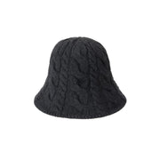 Clem - Bonnet en tissu cachemire gris charbon.