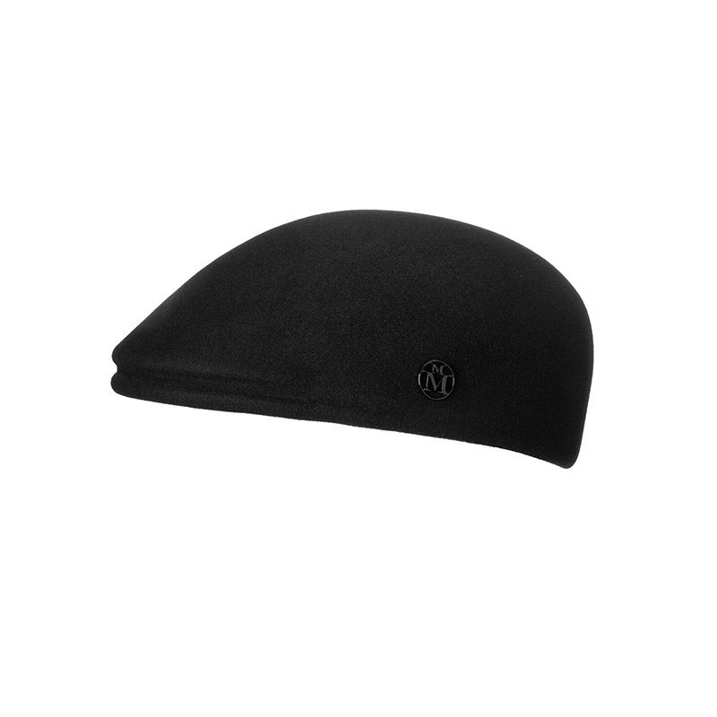 Donovan - Casquette en feutre noir avec un toucher cachemire.