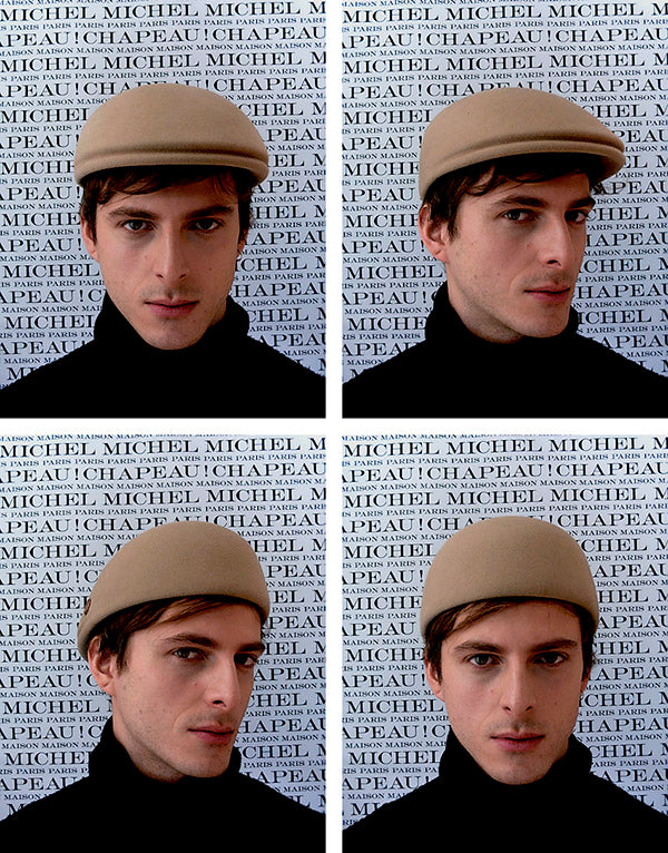 Donovan - Casquette en feutre onyx beige avec un toucher cachemire.