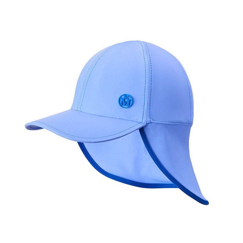 Gabin - Casquette en lycra bleue, résiste à l'eau et protège des UV.