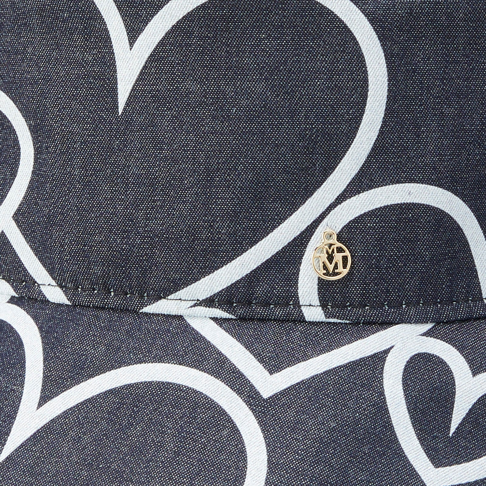 Bob en denim motifs coeurs